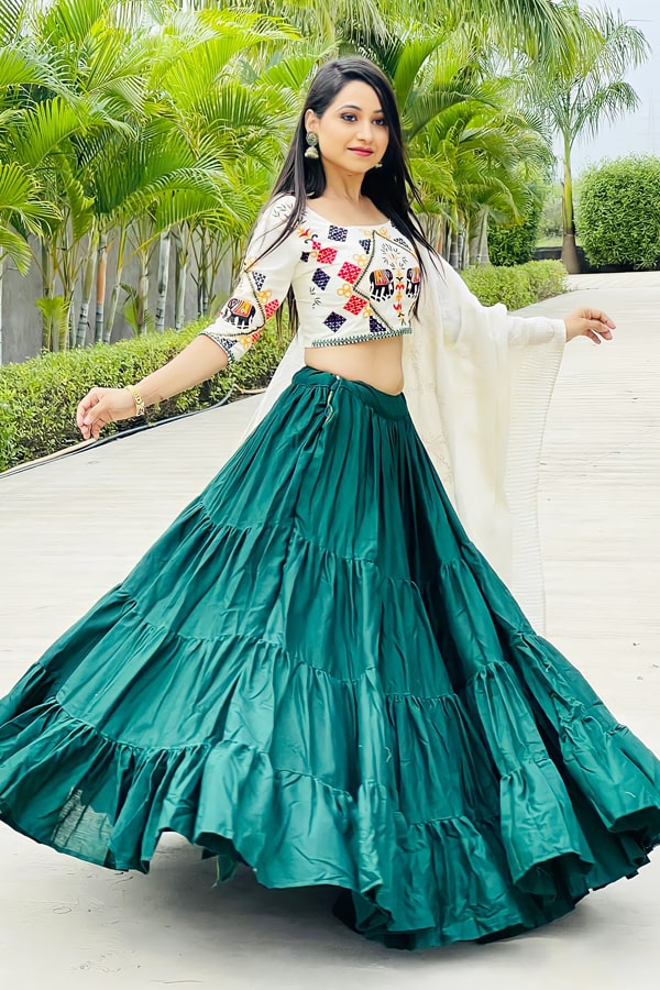Party Wear Lehenga Designs in Ruffle Look - Anaya Designer Studio