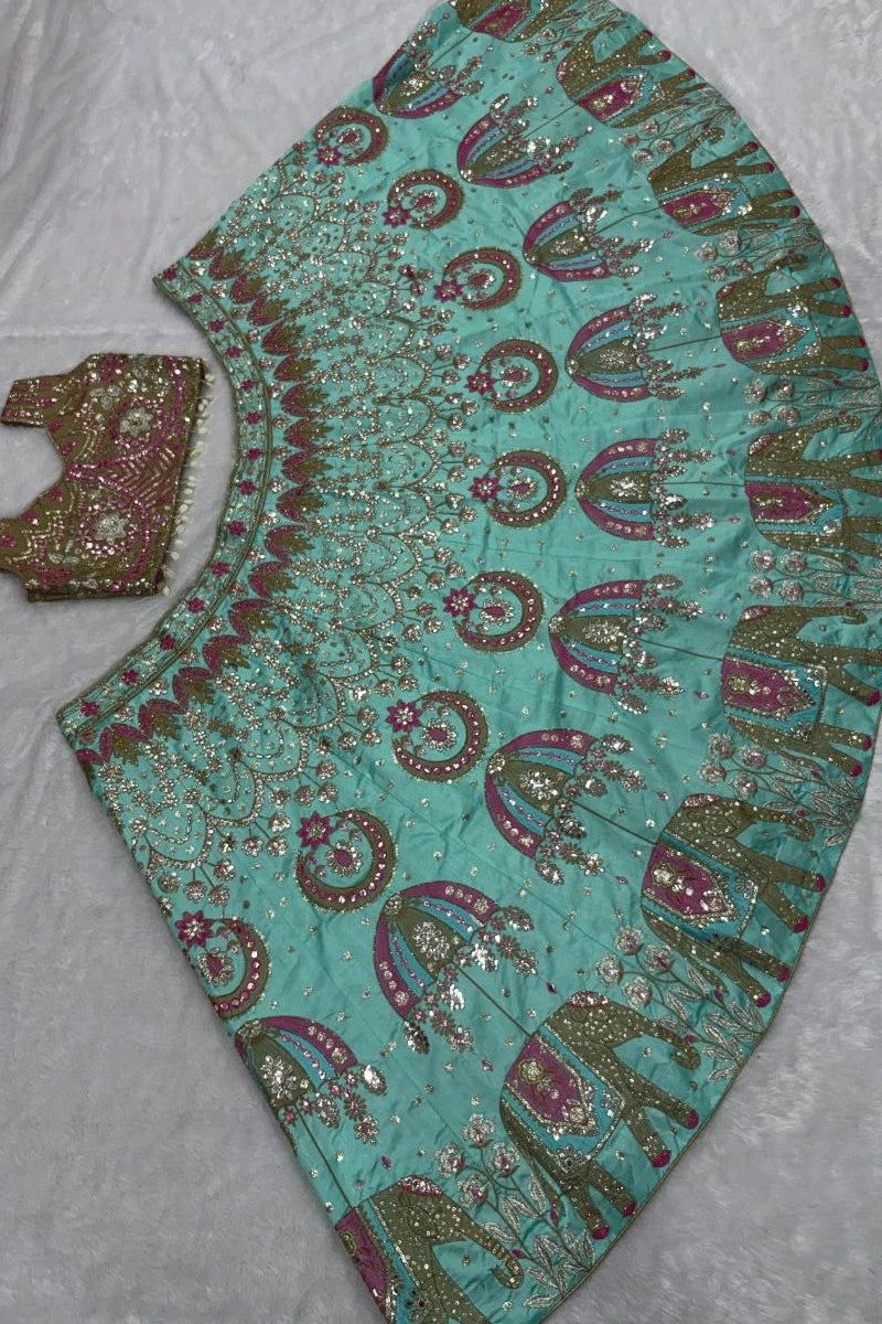 party wear embroidered lehenga choli
