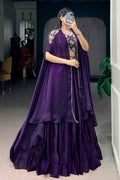 party wear lehenga with shrug