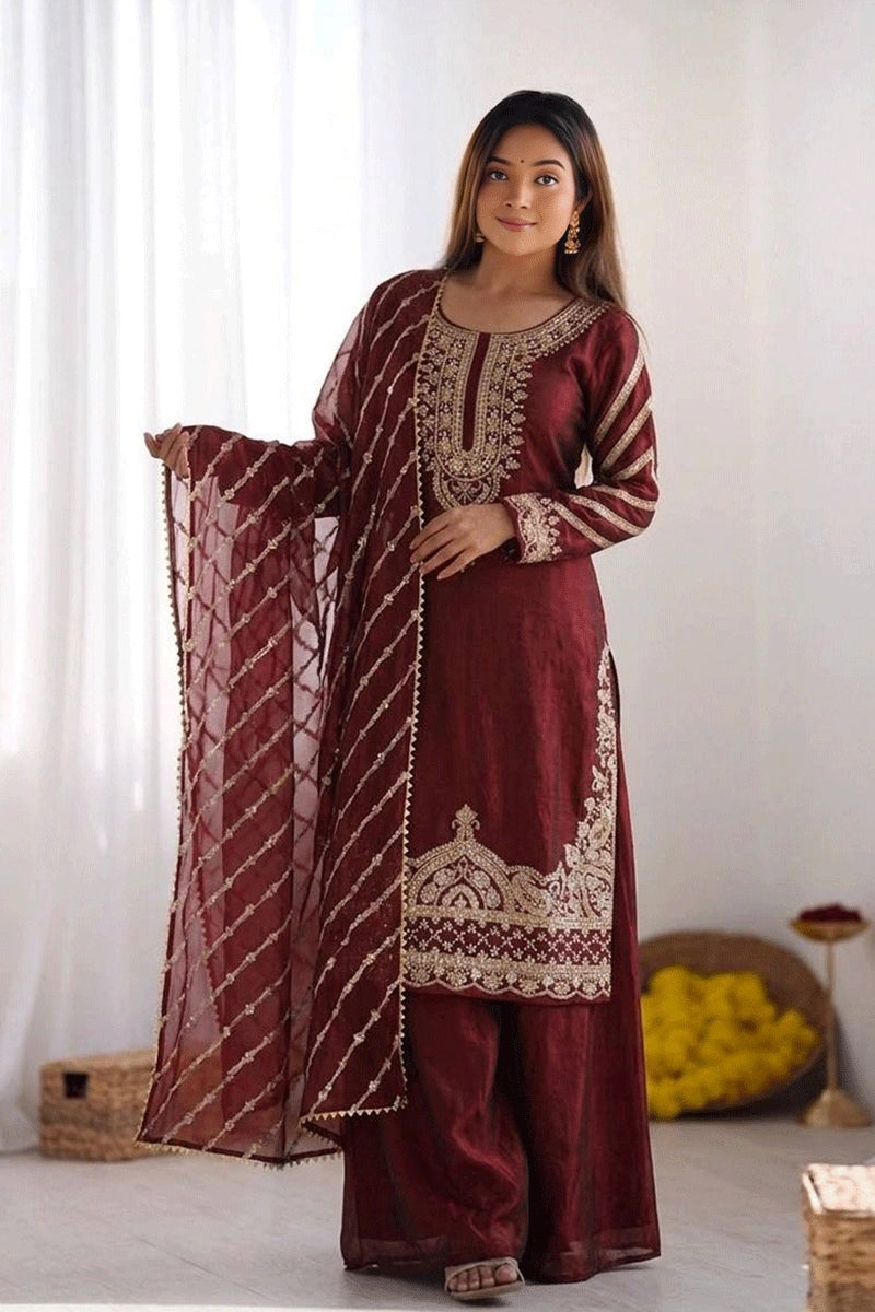 party wear plazzo dress