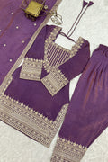 party wear purple farshi shalwar