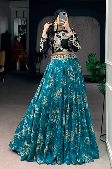 party wear sequence lehenga choli