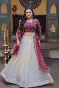 party wear sequin lehenga