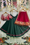 peacock green lehenga choli