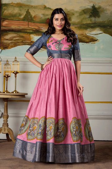 South Indian Style Gown For Wedding Function - Anaya Designer Studio South Indian Style Gown For Wedding Function - Anaya Designer Studio