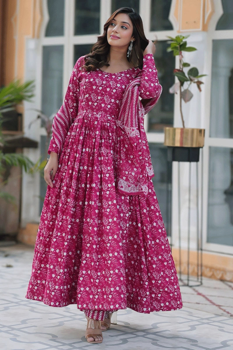 blue color kurti gown