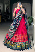 pink color lehenga choli