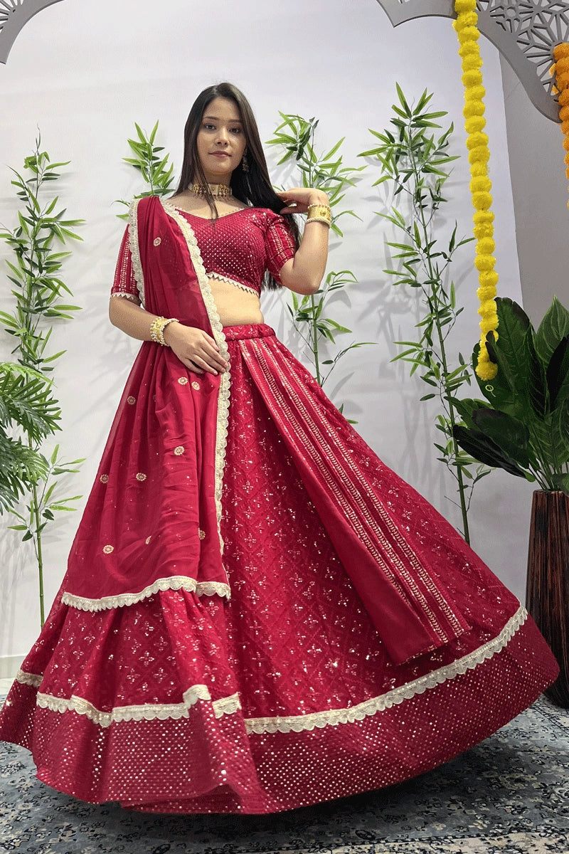 rani pink lehenga choli for navratri