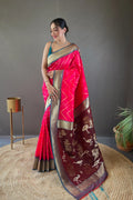 pink colour silk saree for wedding 