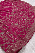 pink lehenga with net dupatta for wedding