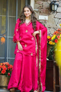 pink plazo kurta set for teenage girl
