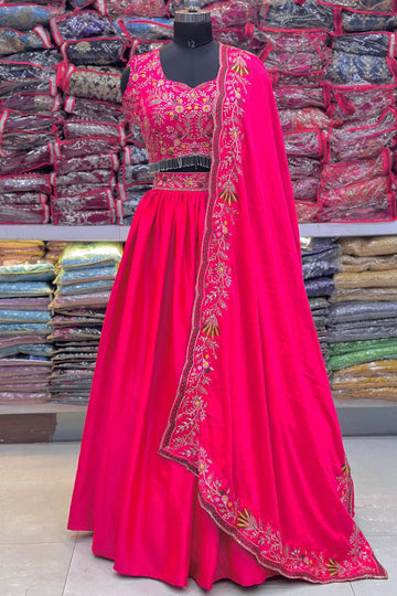 pink wedding lehenga 