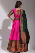 pink south indian half saree