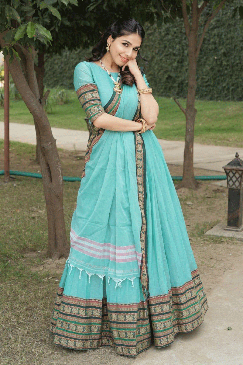 pongal special pattu half saree