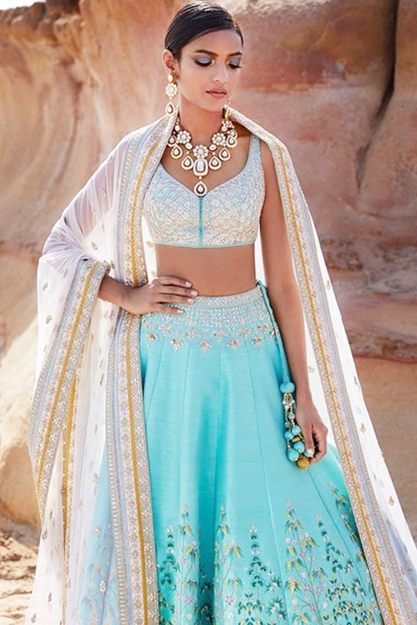 Light Blue Lehenga Buy Online 2021 - Anaya Designer Studio