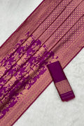 pragya jaiswal silk purple saree