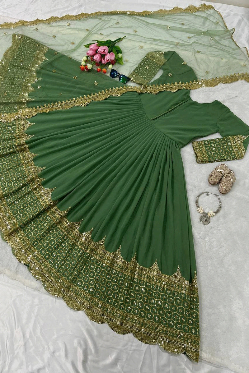 premium anarkali gown with dupatta
