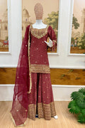 premium bandhani print palazzo suit