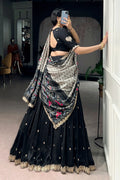 premium black lehenga choli