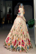 premium floral print lehenga