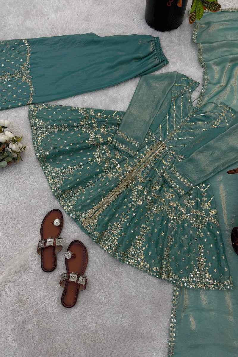 premium sequin plazo outfi
