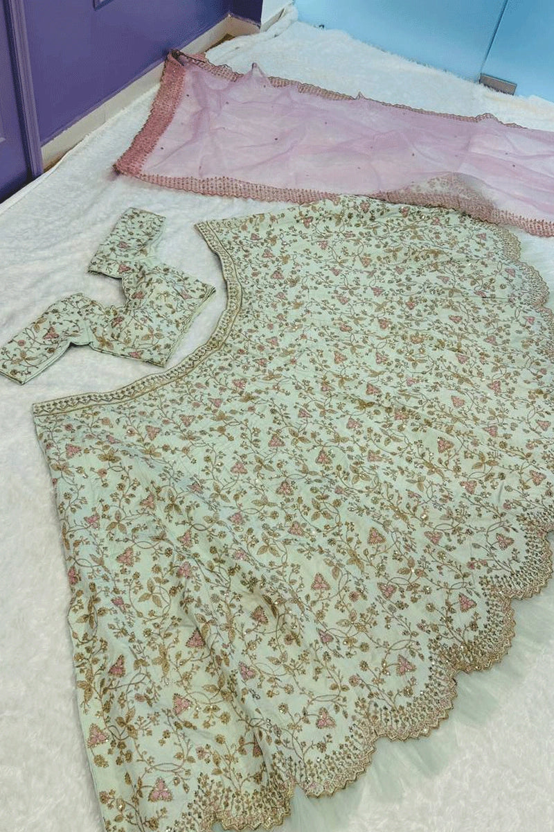 
premium silk lehenga with sequin