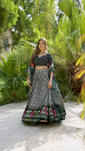 dark green chaniya choli for navratri