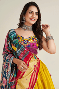 printed dupatta for yellow lehenga 