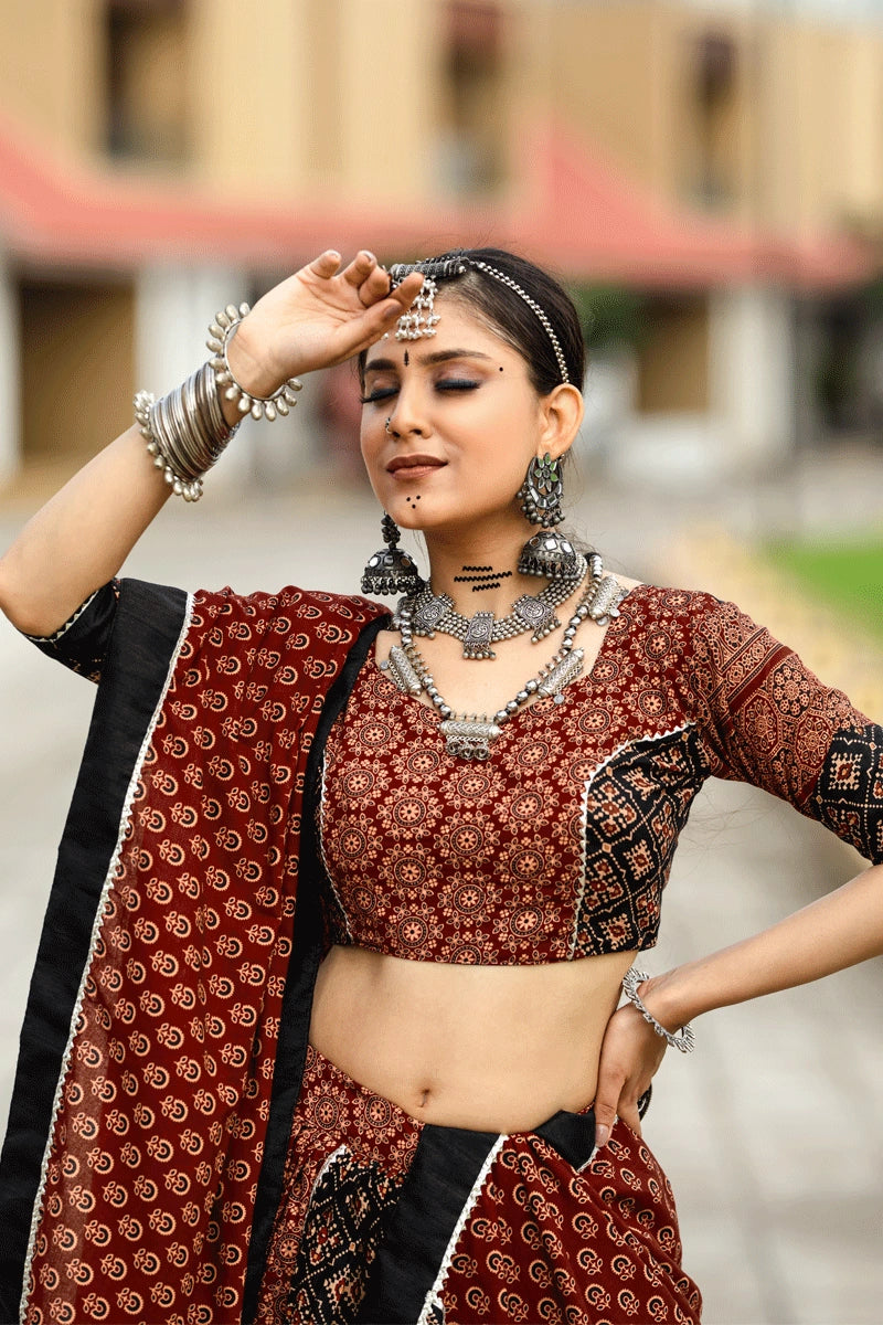 printed lehenga for navratri