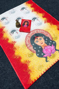 printed linen saree for durga puja