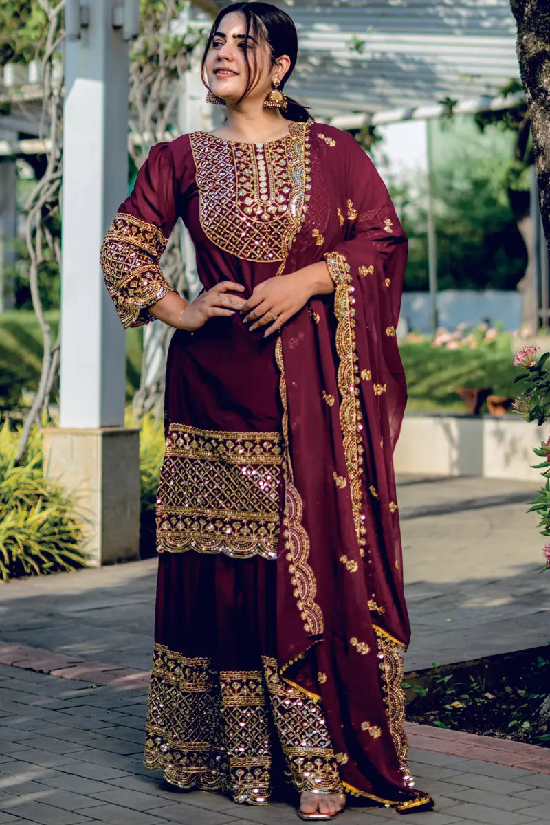 Traditional Punjabi Sharara Dress With Price