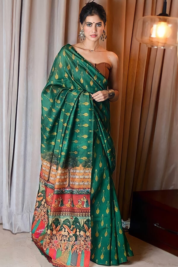 Cotton linen saree india online shopping - Anaya Designer Studio