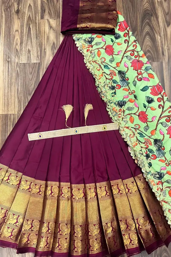 Kerala style half saree for Pongal festival - Anaya Designer Studio