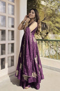 purple anarkali for girls