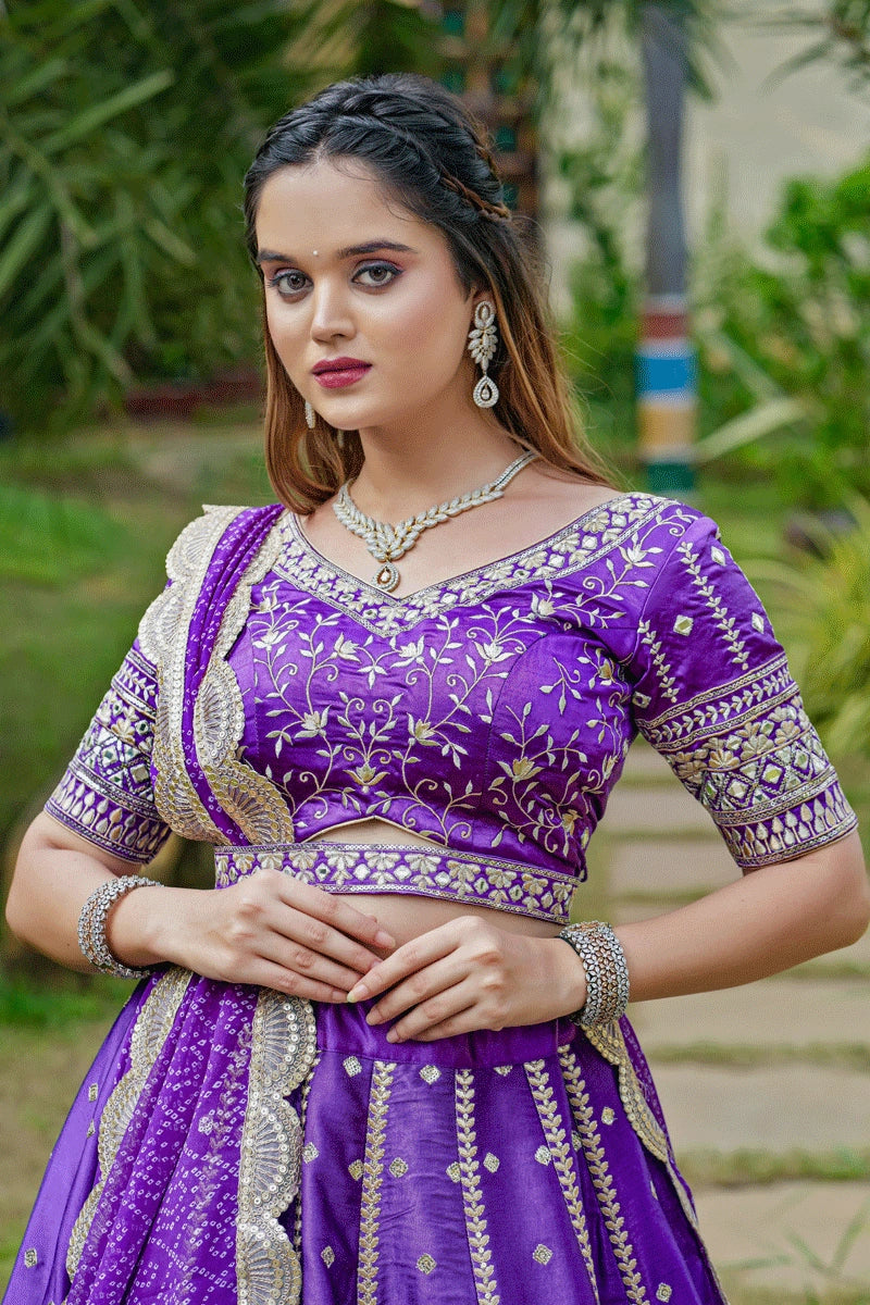 purple  chaniya choli for women