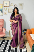 purple colour saree for wedding 