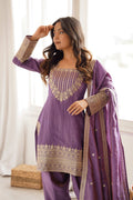 purple farshi shalwar suit for women