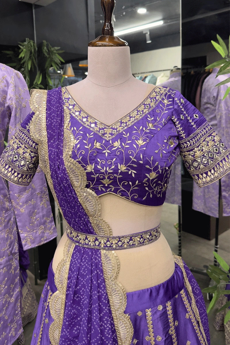 purple lehenga choli for engagement