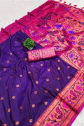 purple paithani saree for wedding function