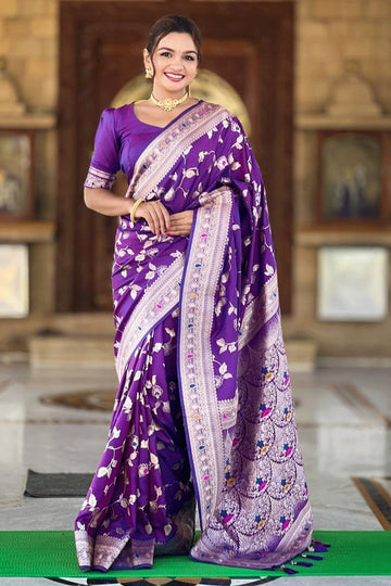 purple saree 