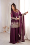 purple sharara suit for girls