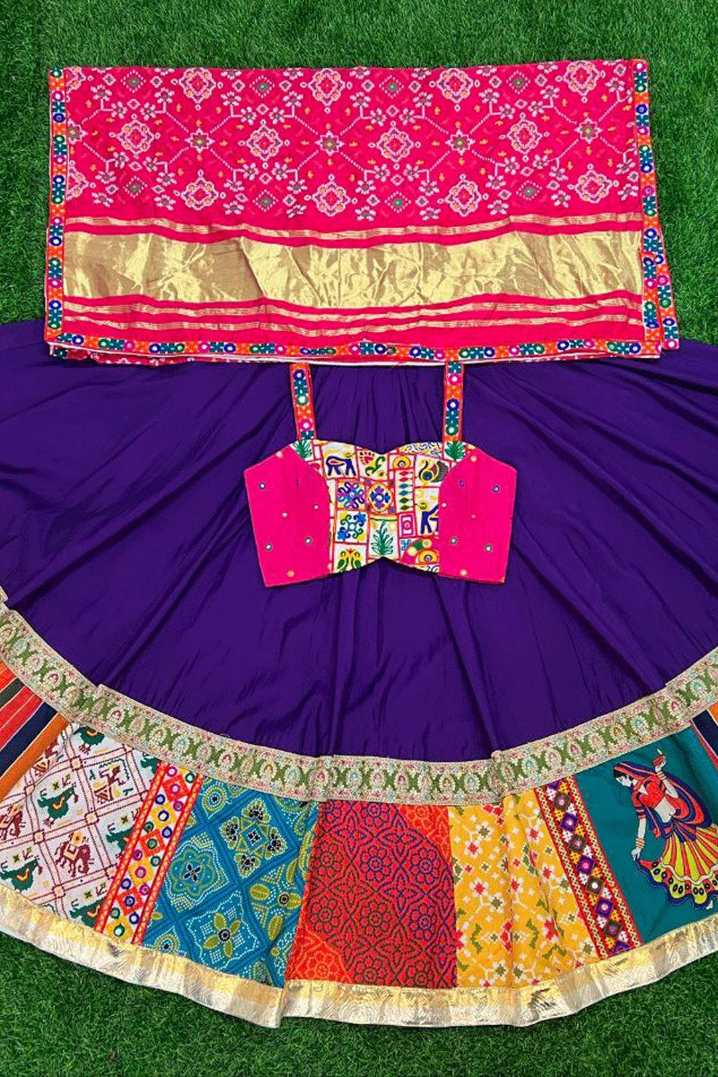 purple chaniya choli for navratri