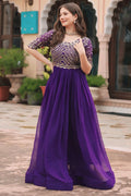 purple gown for navratri