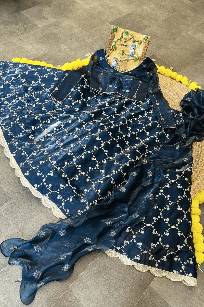 rama blue chaniya choli for navratri