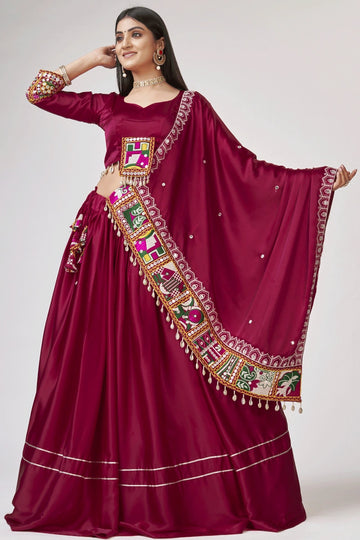 rani pink lehenga choli for garba