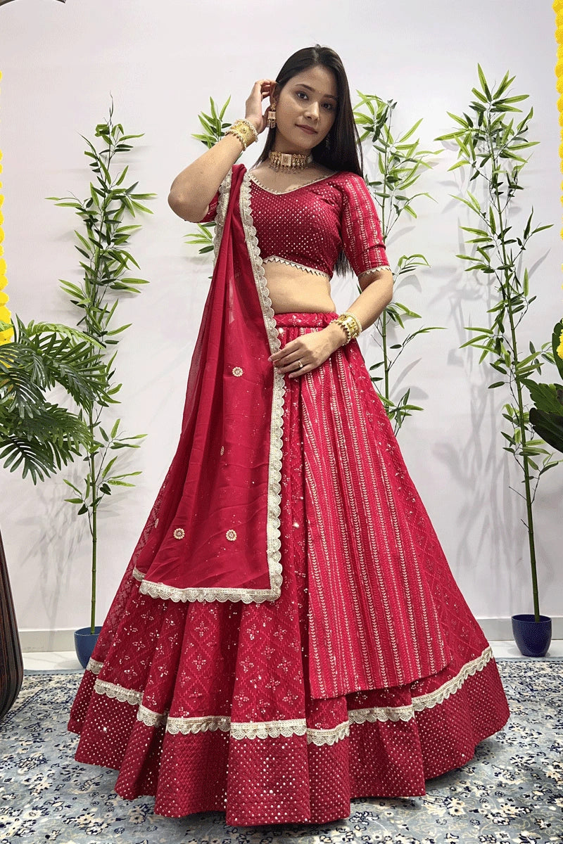 rani pink lehenga choli for navratri