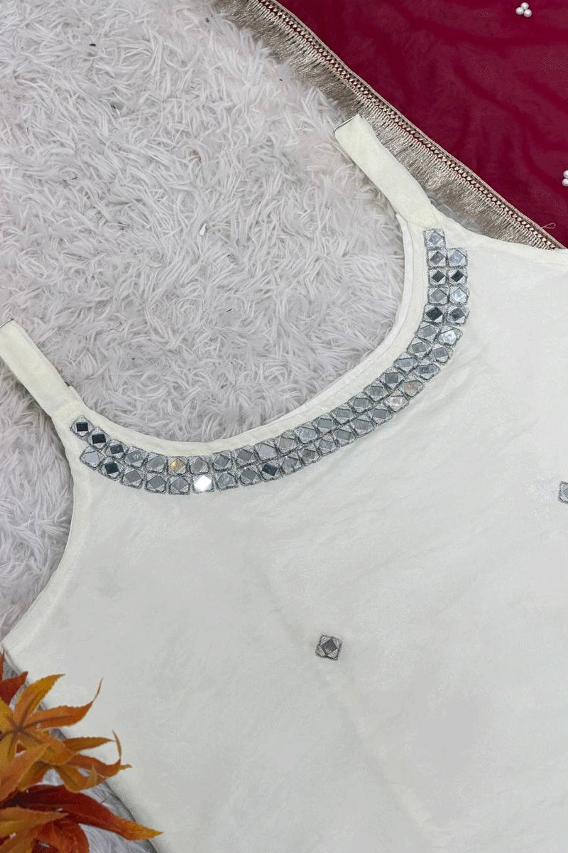 real mirror work lehenga for girls