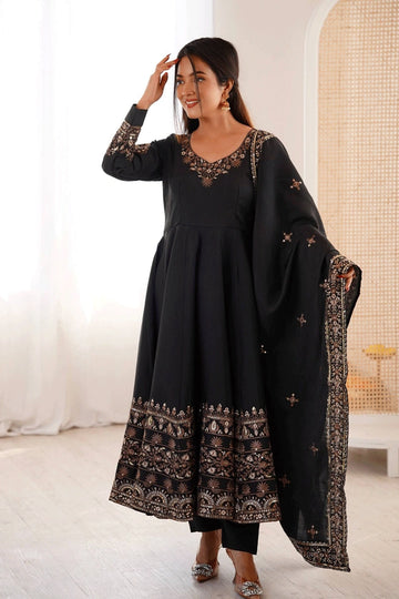 reception party anarkali dress