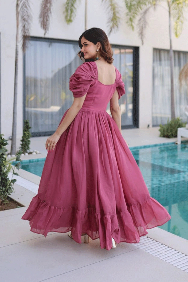 reception party long gown