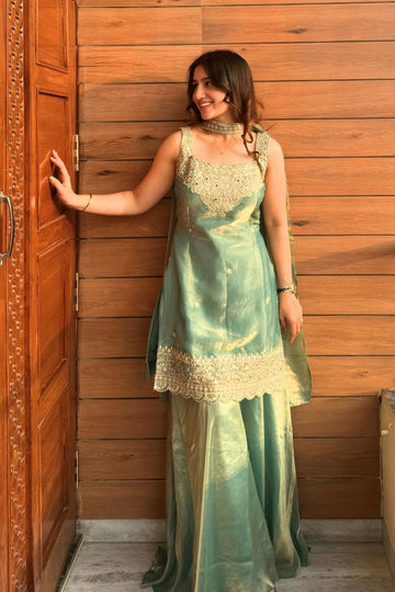 reception party wear palazzo dress for girls